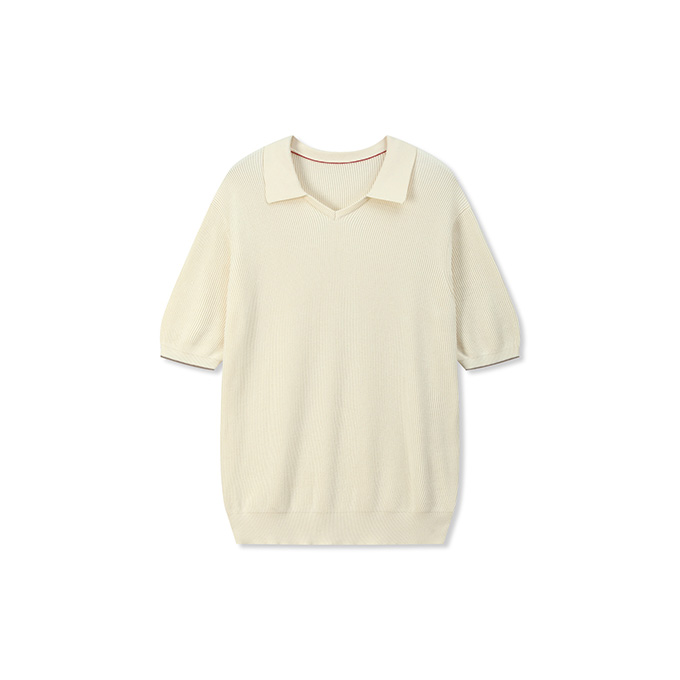 brunello cucinelli english ribbed pique knit polo shirt